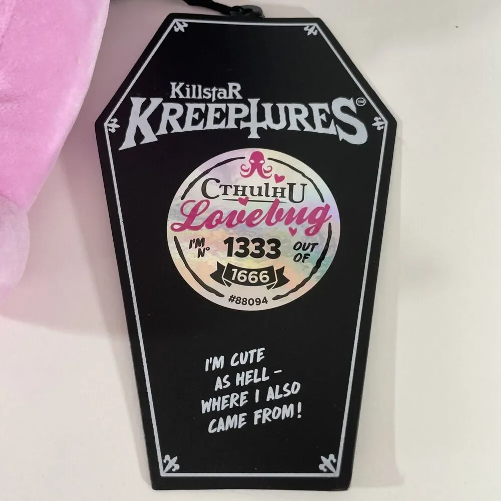 Killstar Kreepture Cthulhu Pink Goth Plush Toy Limited Edition #1333 Of 1666 NWT
