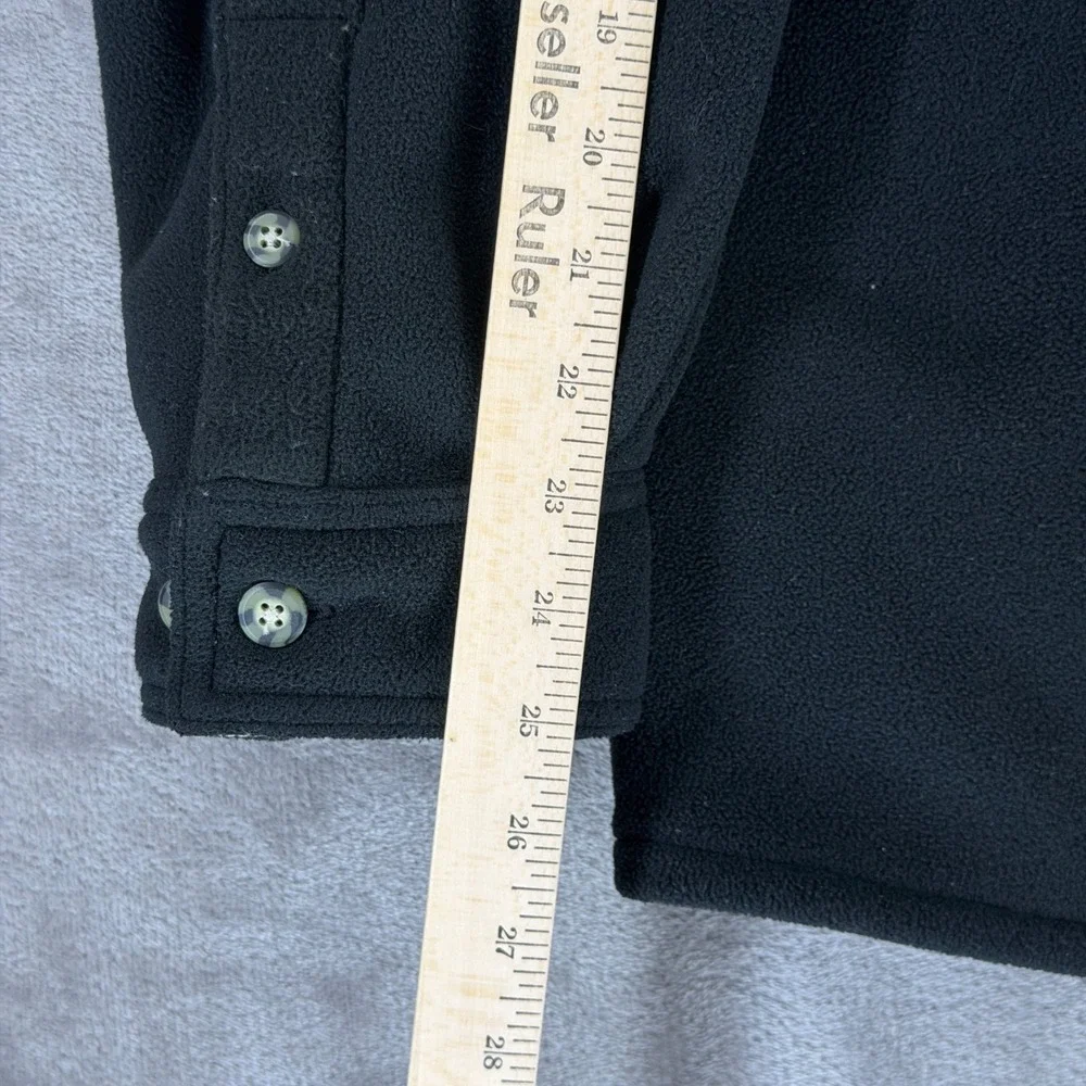 The North Face Mens Black Fleece Button Down Shirt Jacket Large S06 1009563