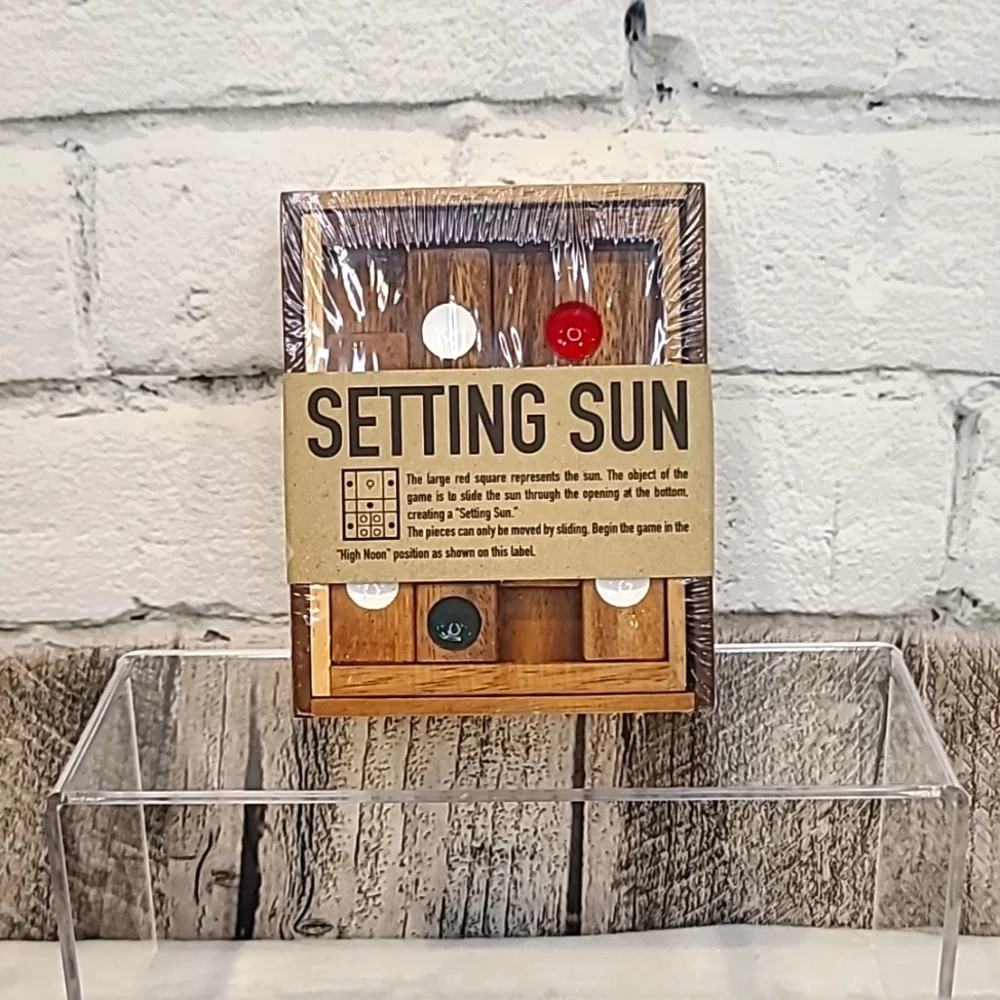 Setting Sun Kids Retro Wooden Sliding Block Puzzle Game by Siam Mandalay NIB/NWT