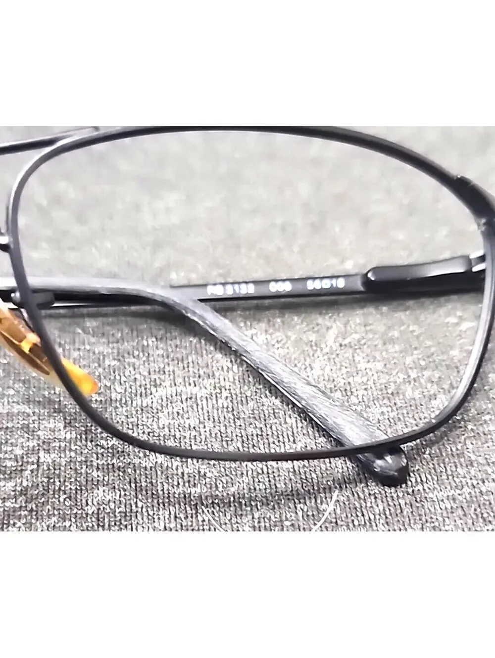 Ray Ban RB3132 006 BLACK Metal Square Sunglasses Frame 56-18 READ