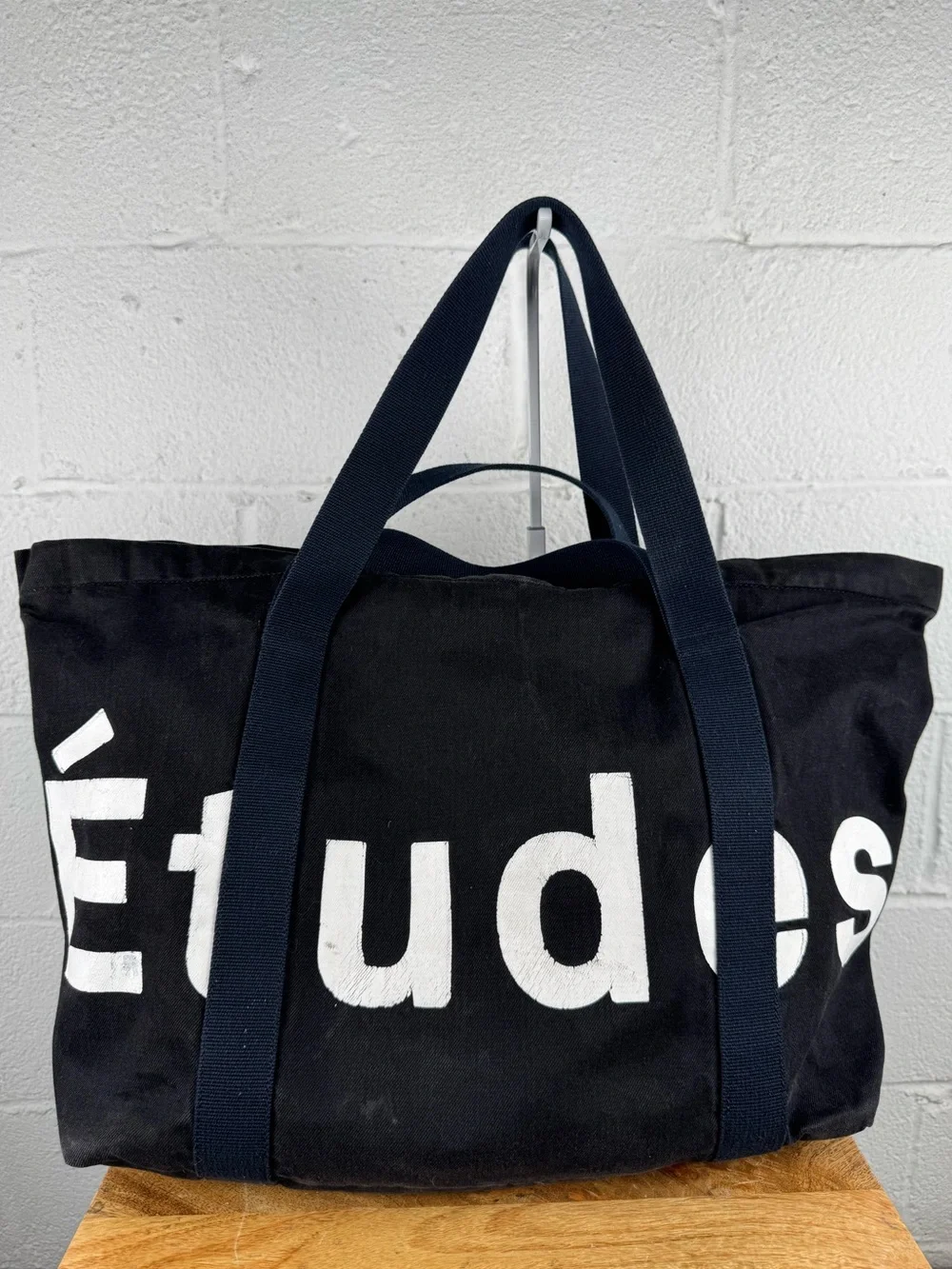 Études Studio August Weekend Bag Black Logo Canvas Duffel Travel Tote