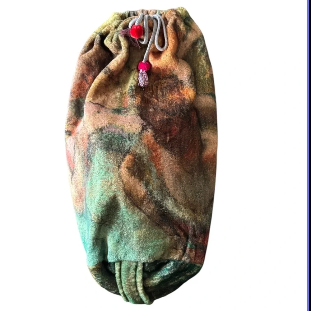 Johnny Was Laurel Canyon Degas Dancers Green Multi Velour Sling Bag Only Size OS