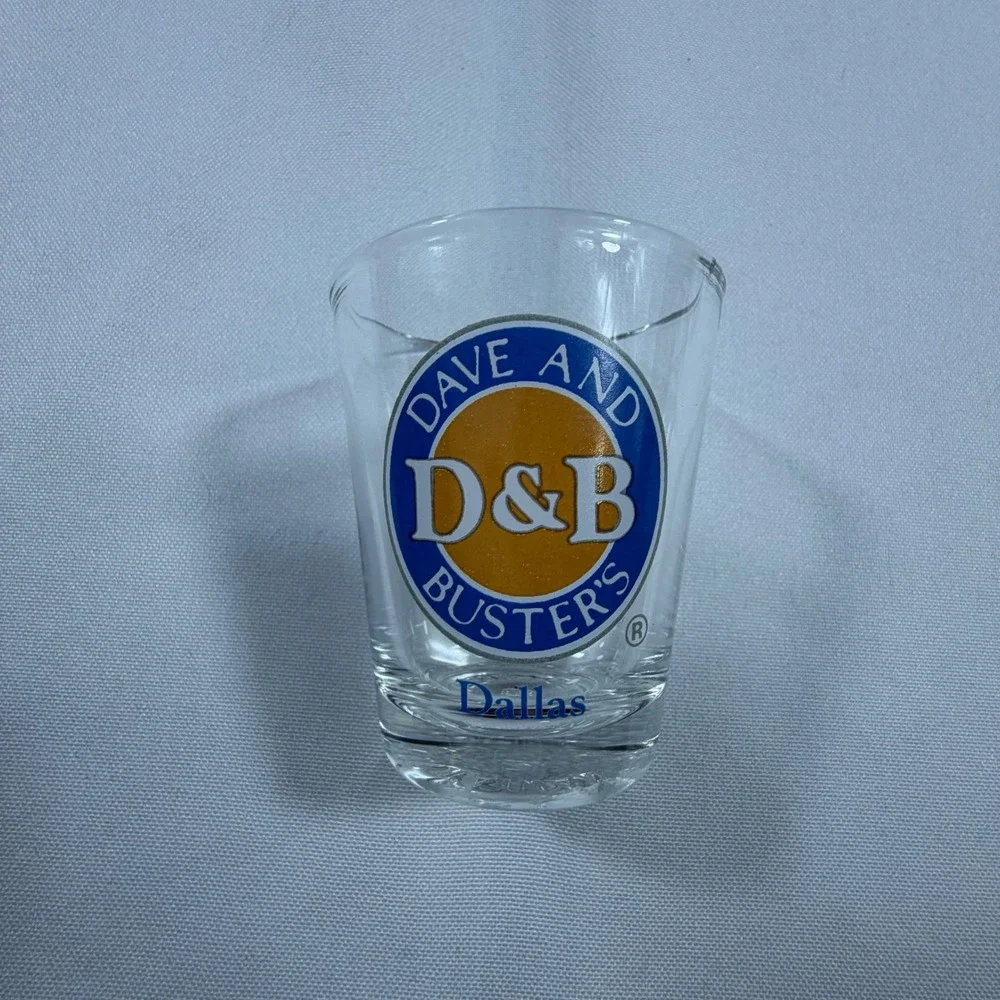 Dave‎ and Busters Shot Glass Lot of 5 Dallas Spring Fling 2002 Arcade Barware