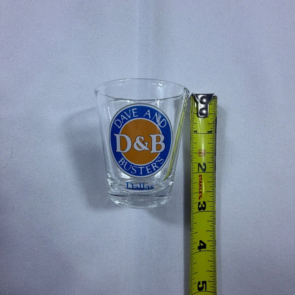 Dave‎ and Busters Shot Glass Lot of 5 Dallas Spring Fling 2002 Arcade Barware