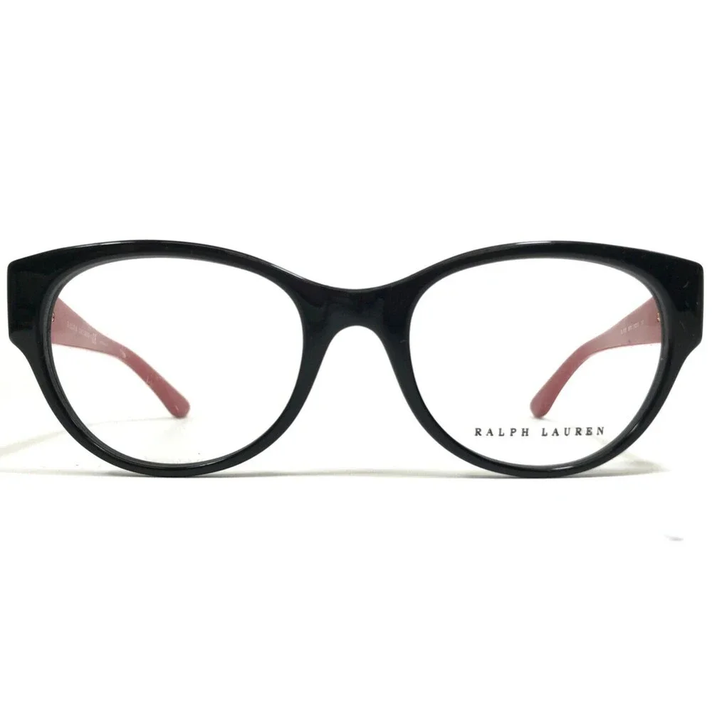 Ralph Lauren Eyeglasses Frames RL6150 5001 Black Red Gold Cat Eye 51-19-140