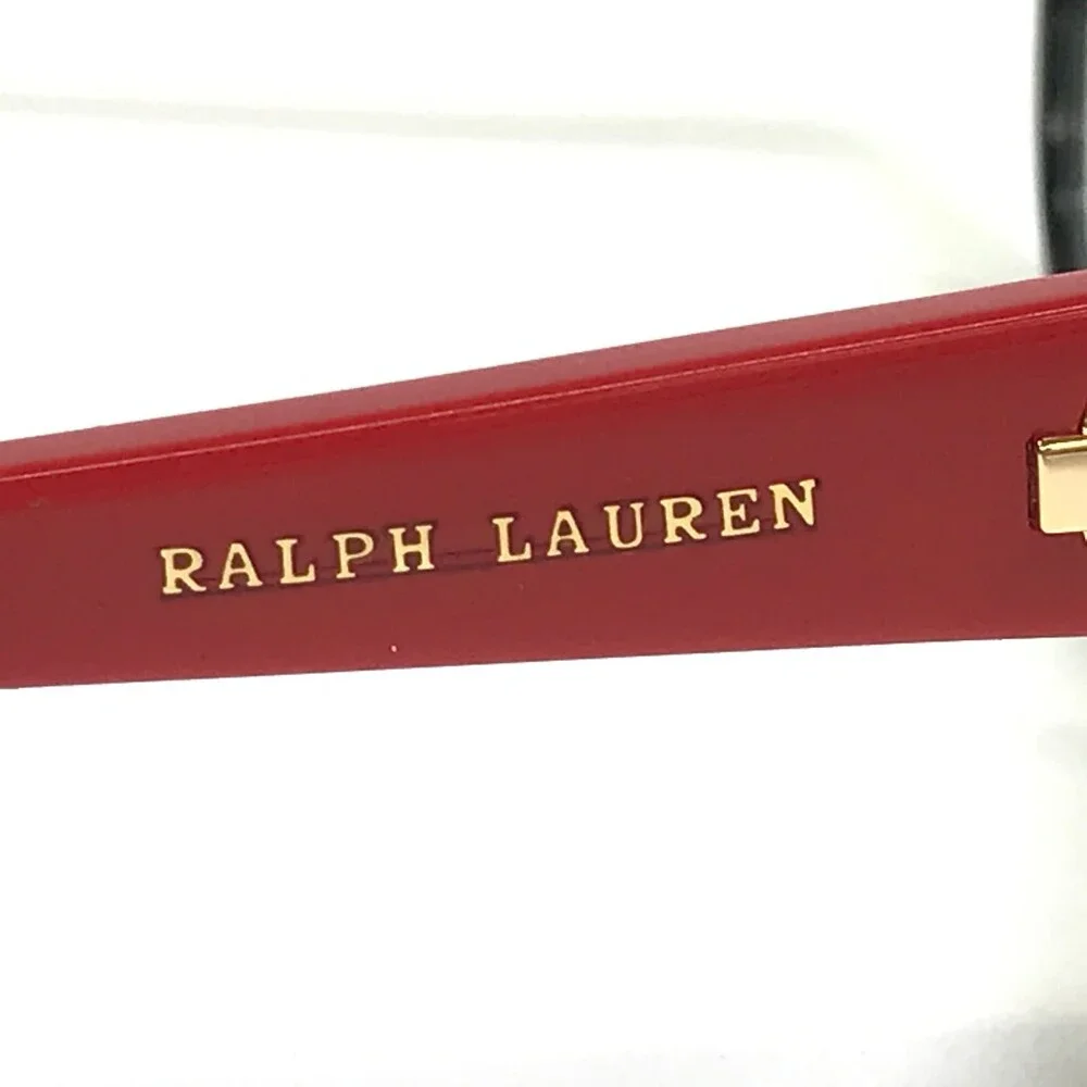 Ralph Lauren Eyeglasses Frames RL6150 5001 Black Red Gold Cat Eye 51-19-140