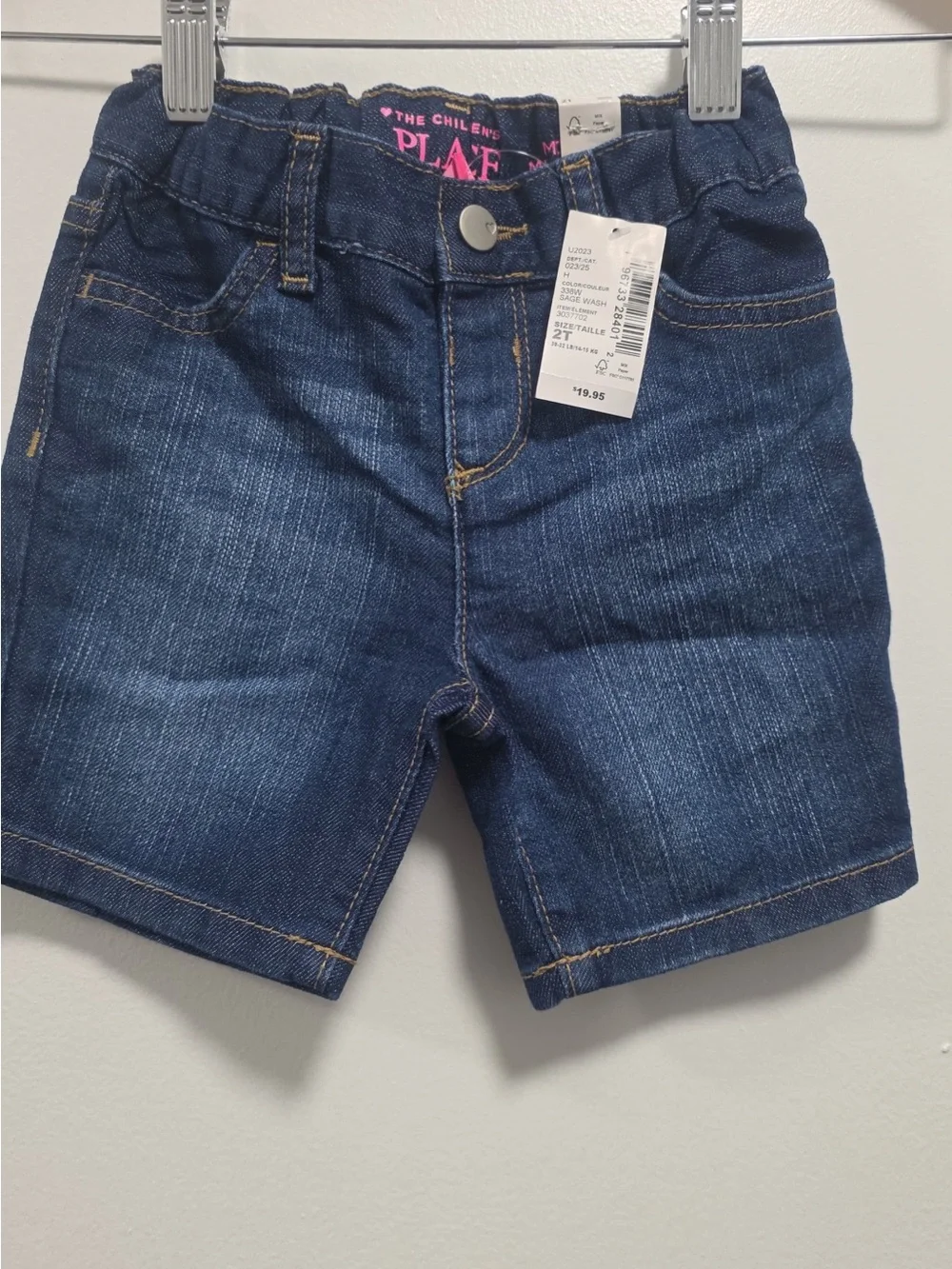The Children's Place Dark Blue Denim Shorts with Elastic Waist