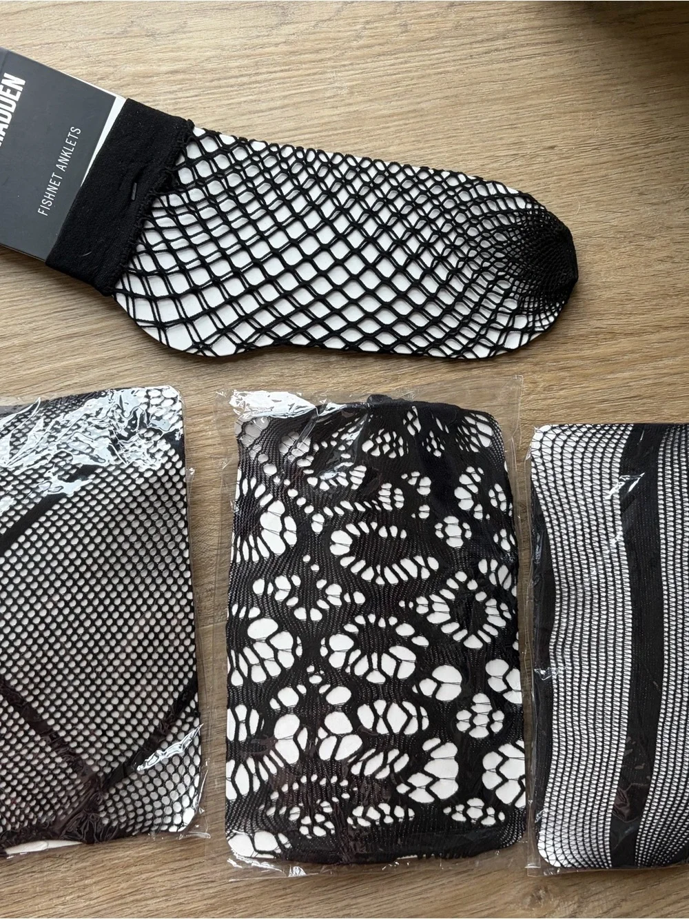 Steve Madden Fishnet Anklets Bundle | 4 Pairs | Mixed Patterns | One Size