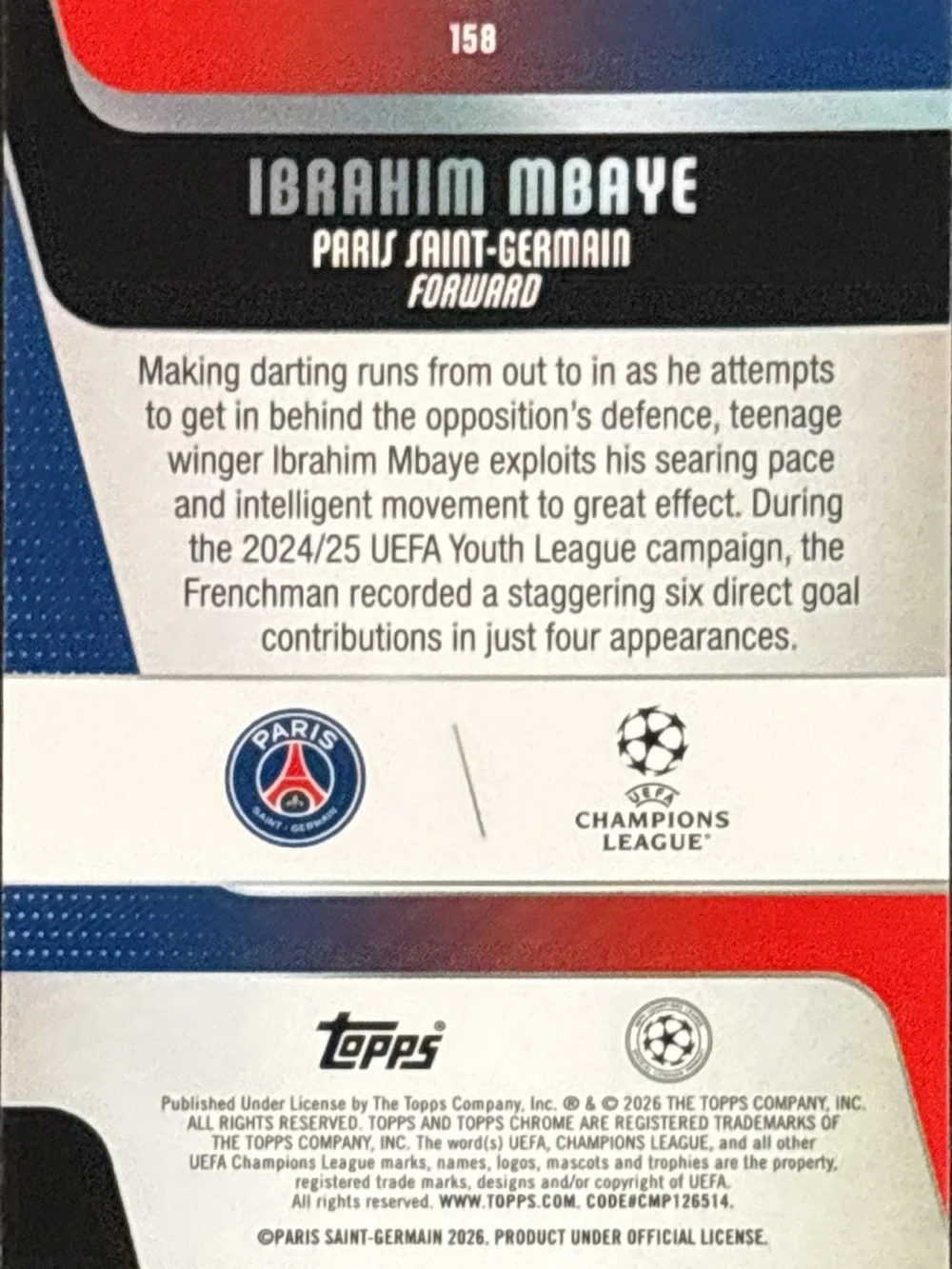 Topps soccer trading