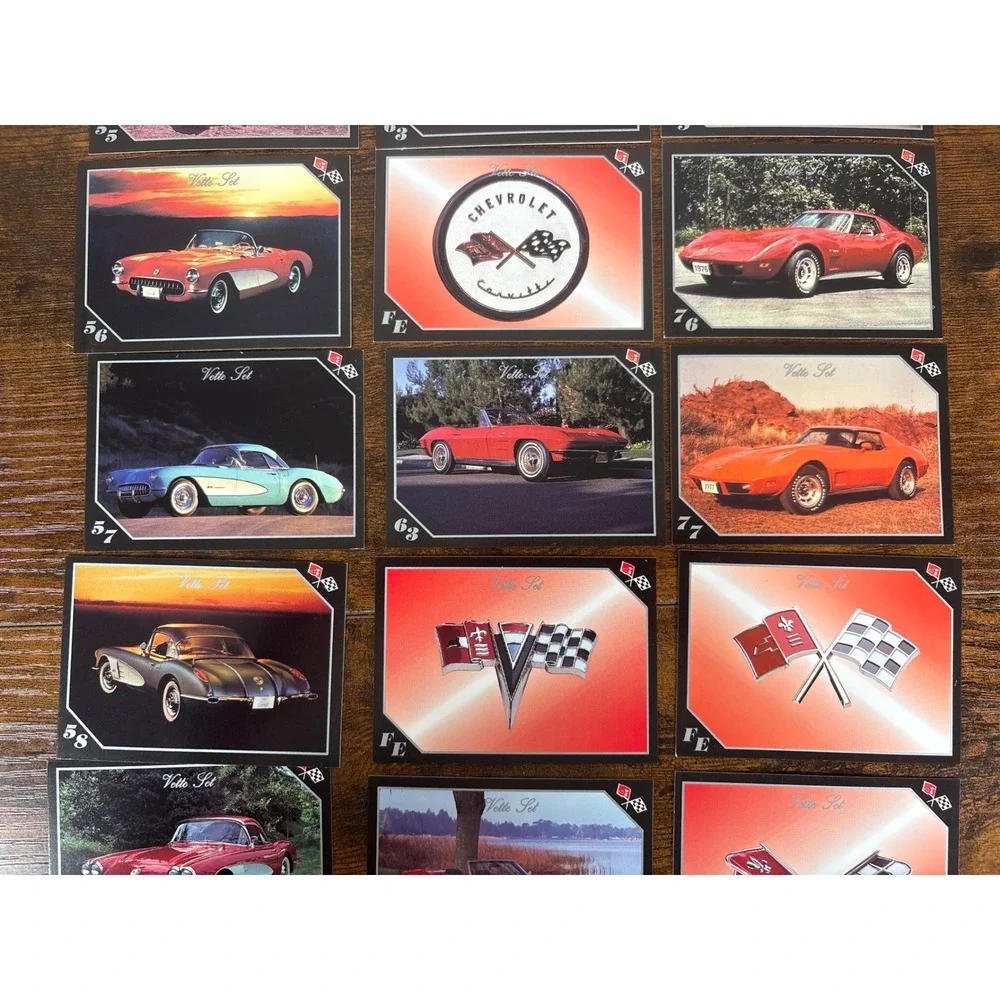 Vette Set Chevrolet Corvette Vintage Trading Card Lot 22 Cards 1953-1978 History