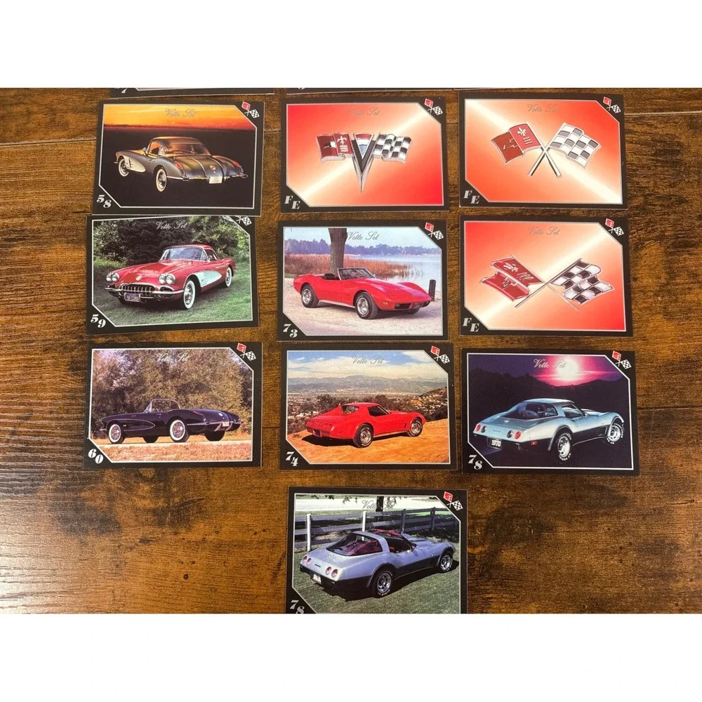 Vette Set Chevrolet Corvette Vintage Trading Card Lot 22 Cards 1953-1978 History