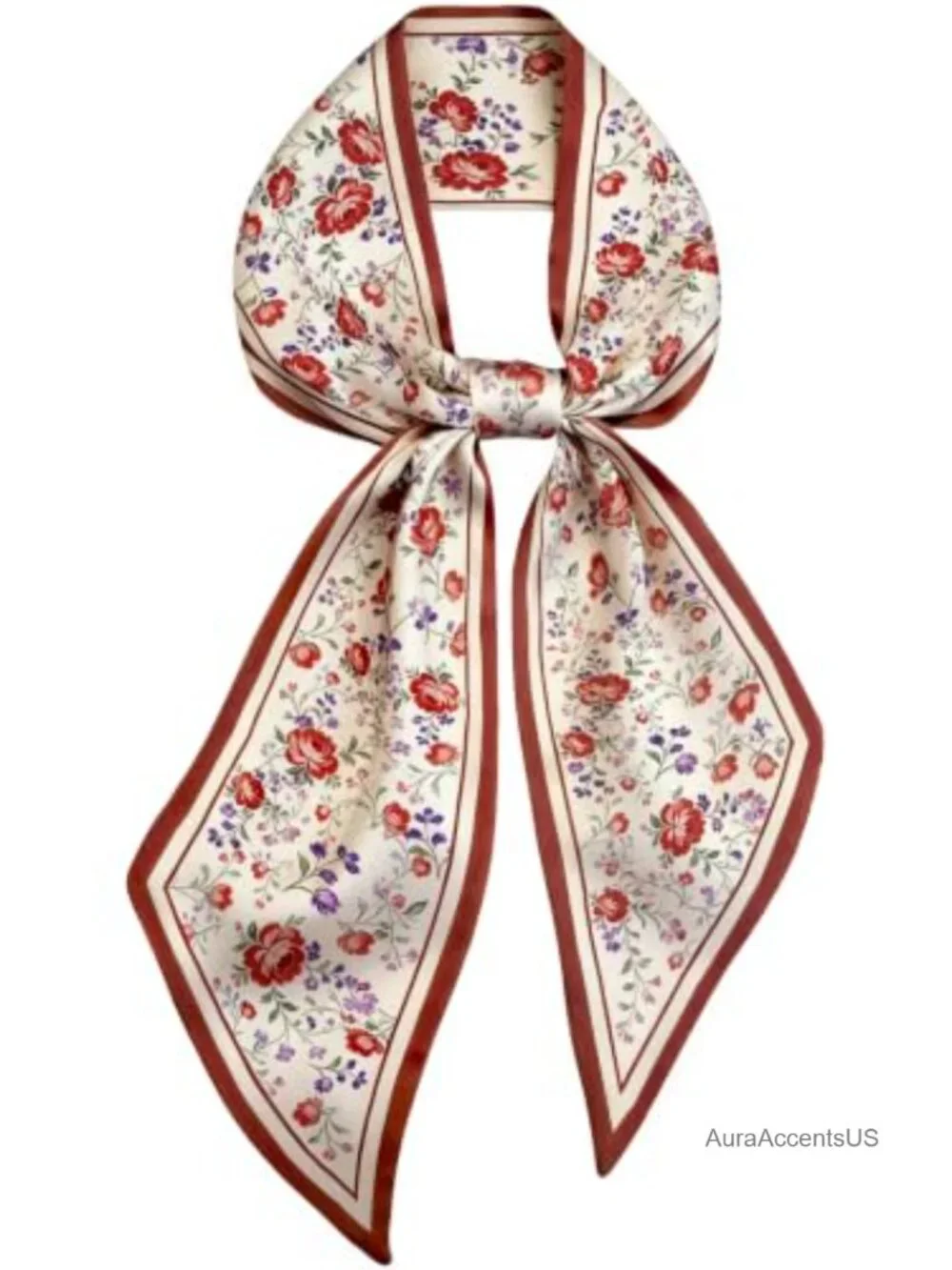 Silk Hair Scarf Satin Fashion Scarf Versatile Styling Skinny Scarf