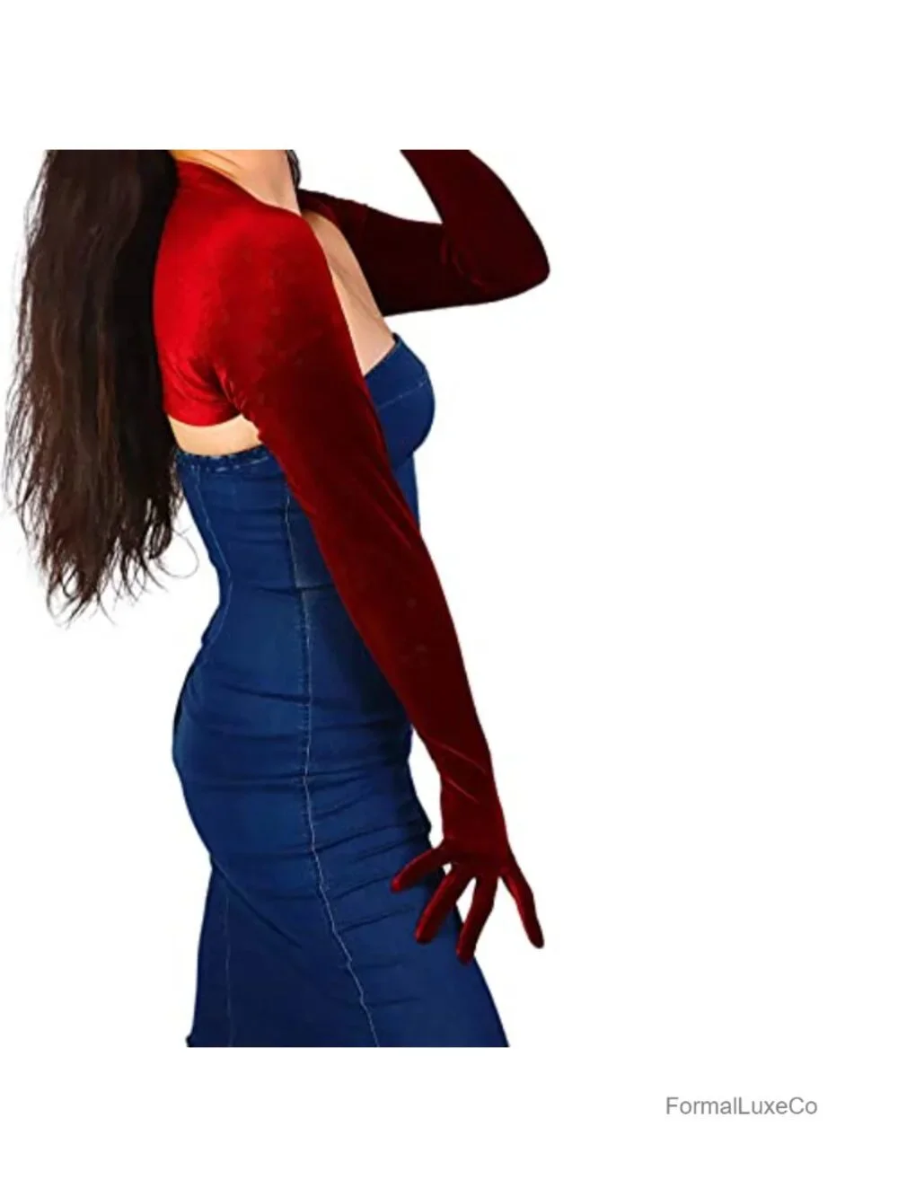 Velvet Bolero Gloves Touchscreen Crop Shrug Jacket UV Sun Protection