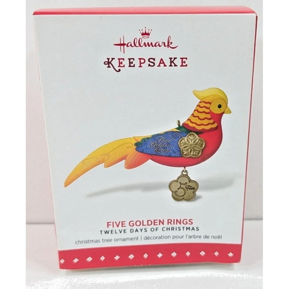 Hallmark Keepsake Ornament FIVE GOLDEN RINGS 5th in Series 2015‎