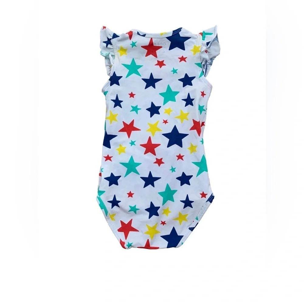 Oeteo Size 6-12 Months Colorful Star Print Adaptive Bodysuit One Piece