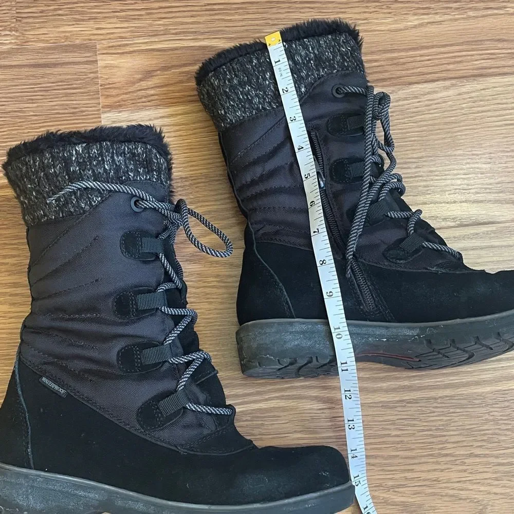 Bear Trap Winter Stay Dry System Women's Boots Size 7.5 Black