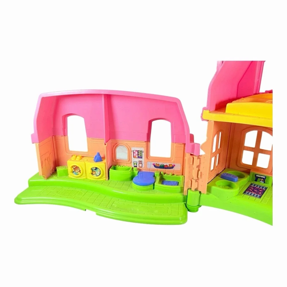 Fisher Price Little People House 2008 Happy Sounds Pink P3329 Mattel