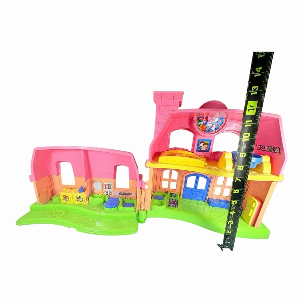 Fisher Price Little People House 2008 Happy Sounds Pink P3329 Mattel