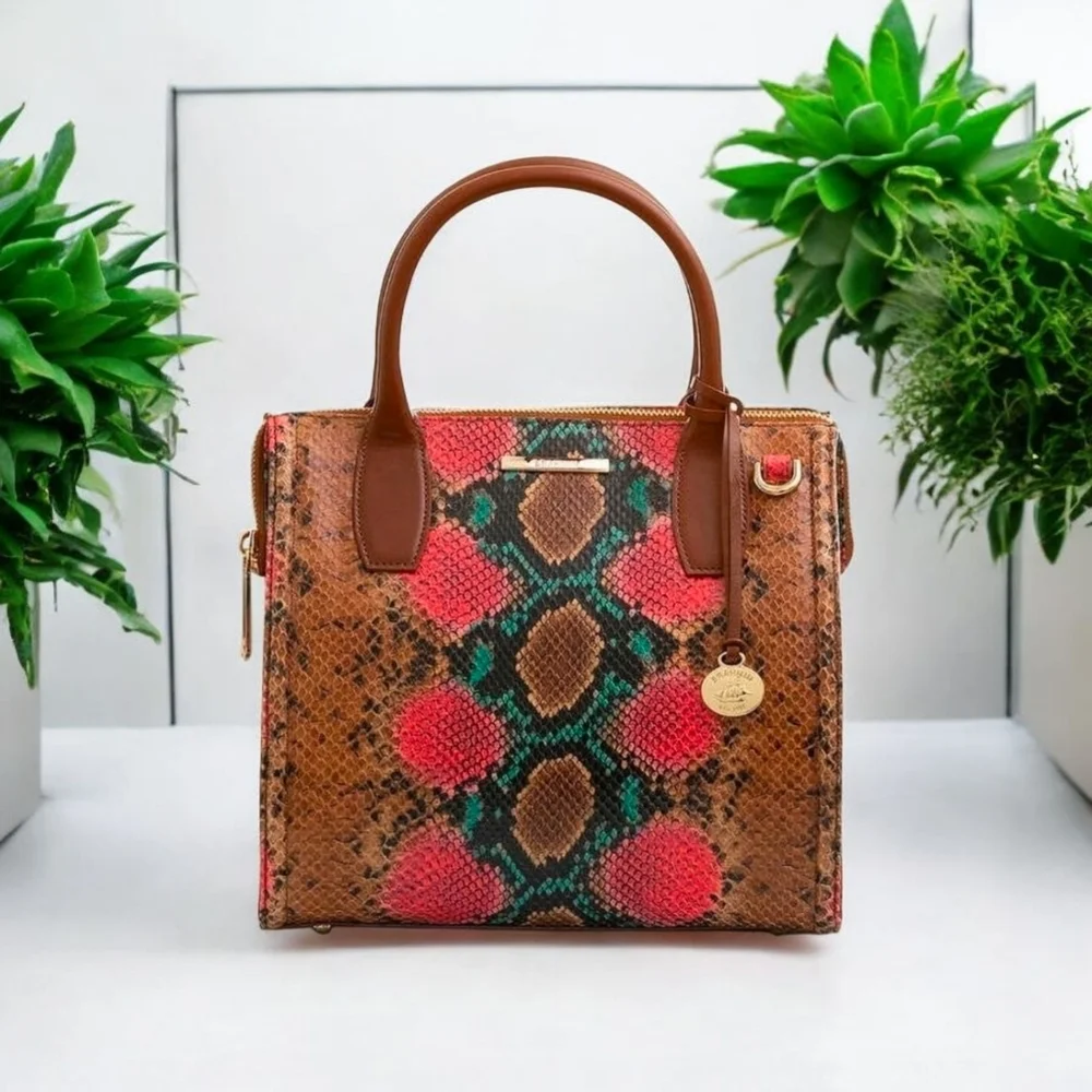 🤎▪️Brahmin ▪️Small Caroline Multi Caladesi Leather Satchel