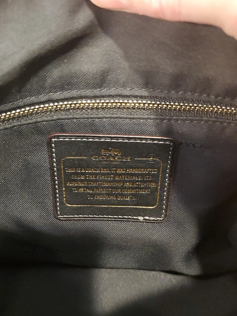 Coach black glovetanned