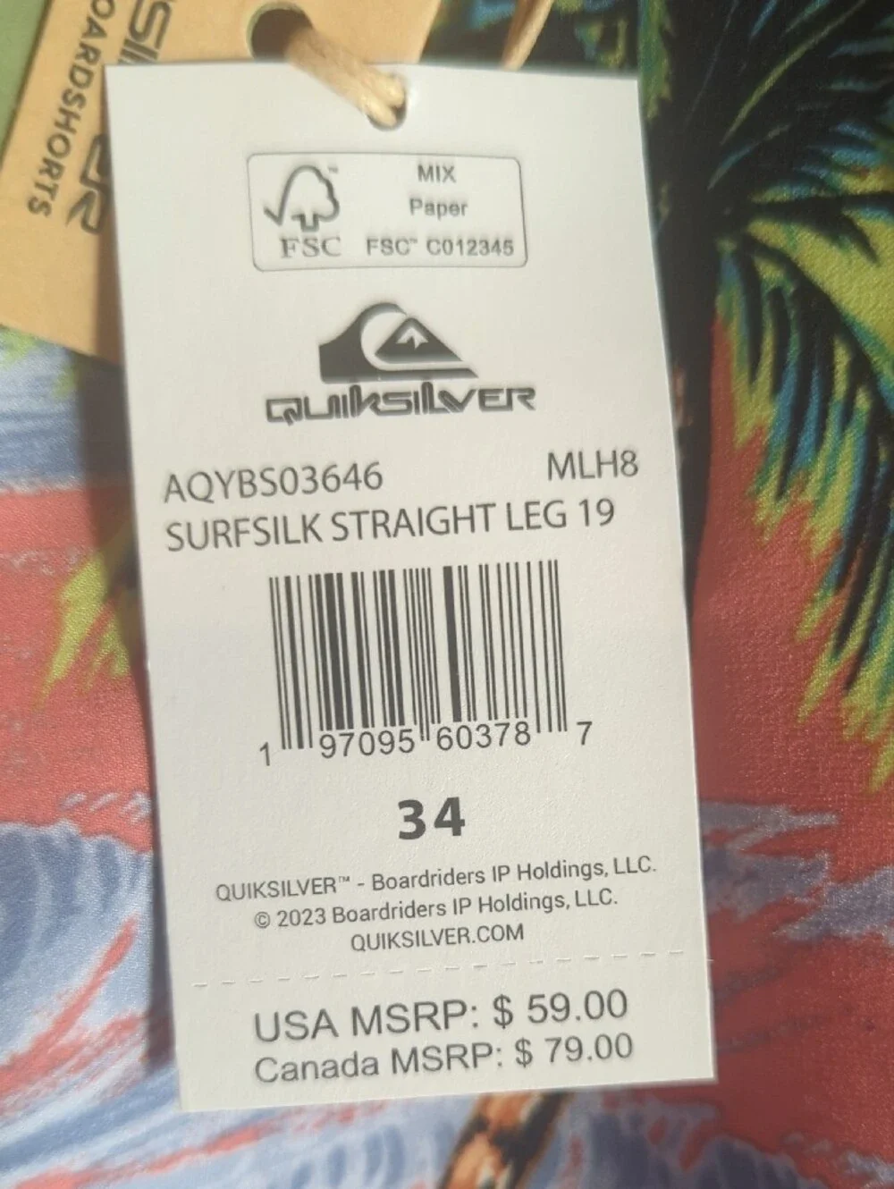 Quiksilver men boardshorts