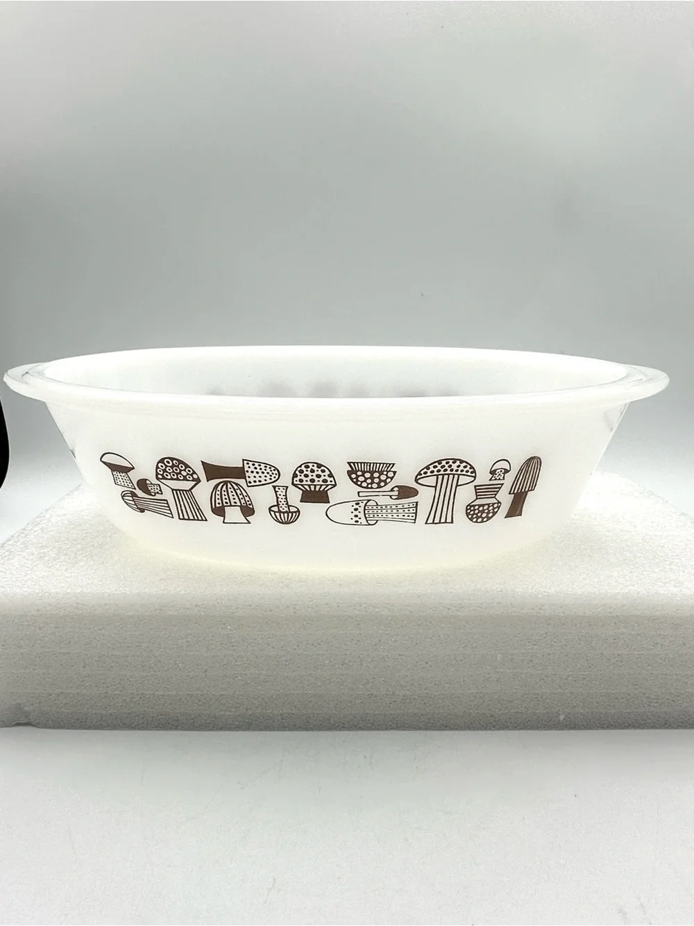 Glasbake 1Qt Vintage Oval Ovenware. USA Jeanette Glass. 1950s