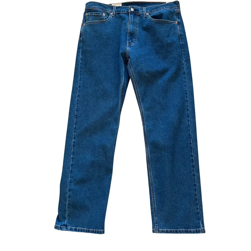 Levis 505 Regular Fit Jeans Mens 36x32 Blue Denim Straight Leg 005053126‎ NEW