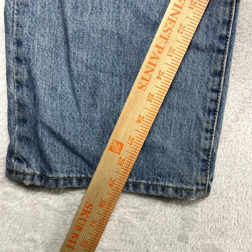 Levi's 501 Jeans Blue Denim‎ Mid Rise Classic Straight Button Fly 43X29 - Flaws