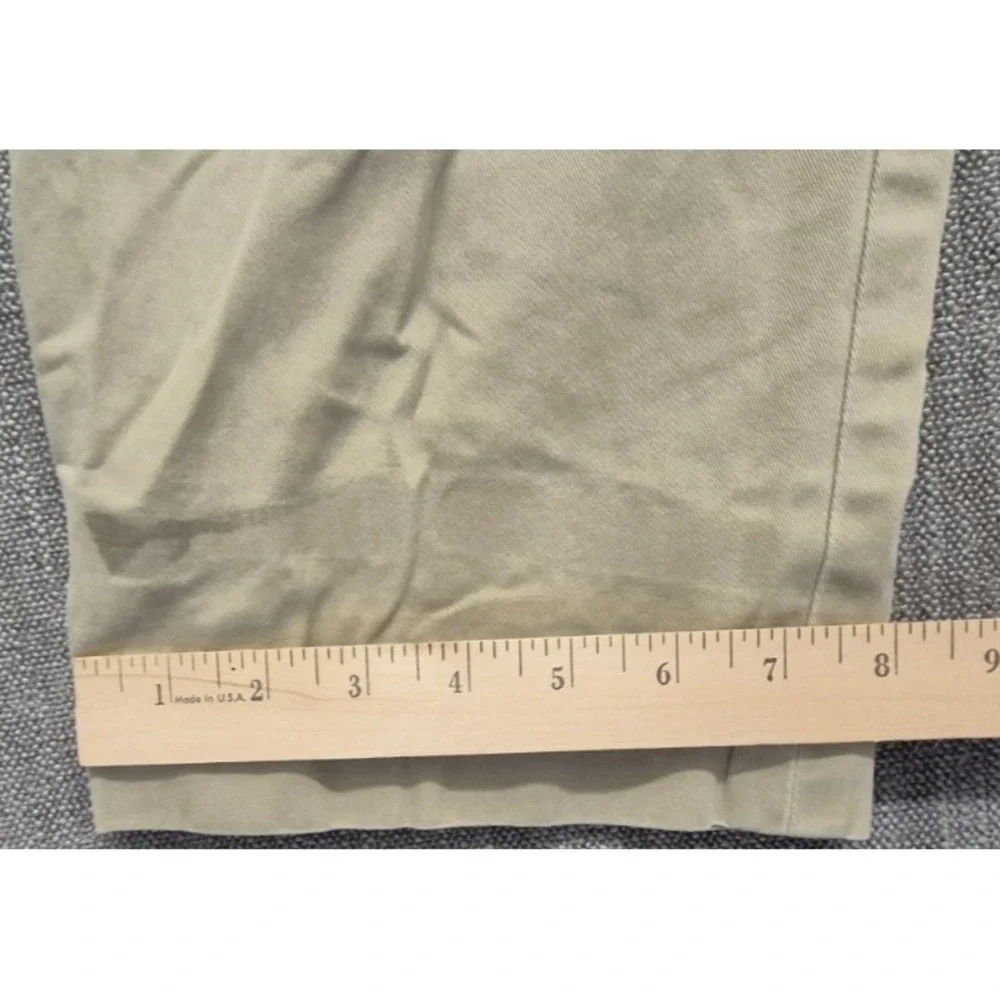 Polo Ralph‎ Lauren men's khaki Preston pants 36x32 flat front 100% Cotton preppy