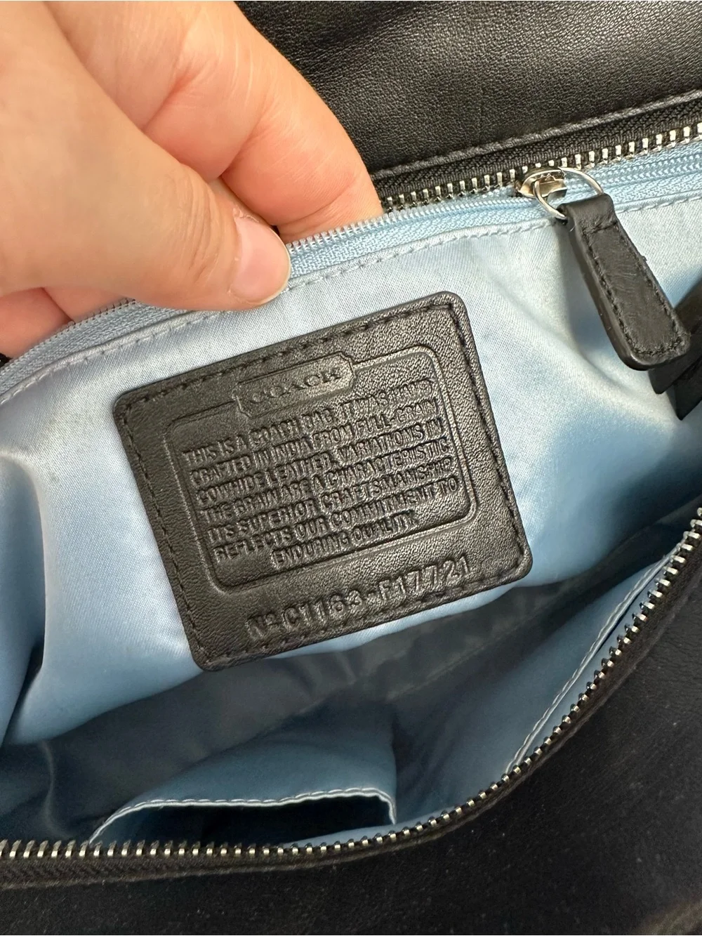 Coach black leather