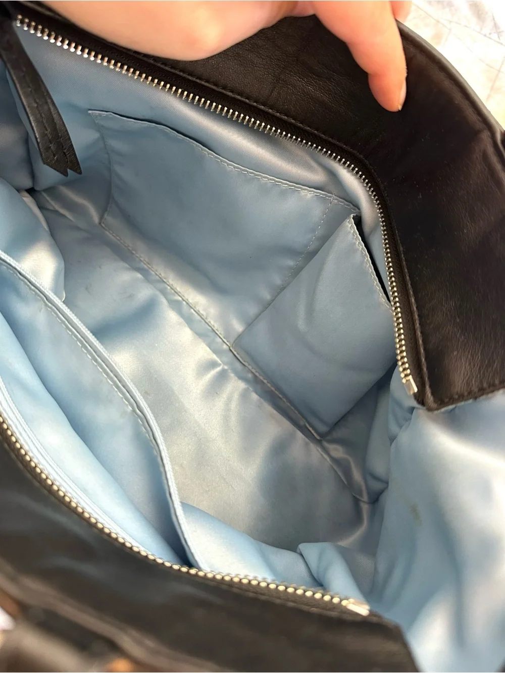 Coach black leather