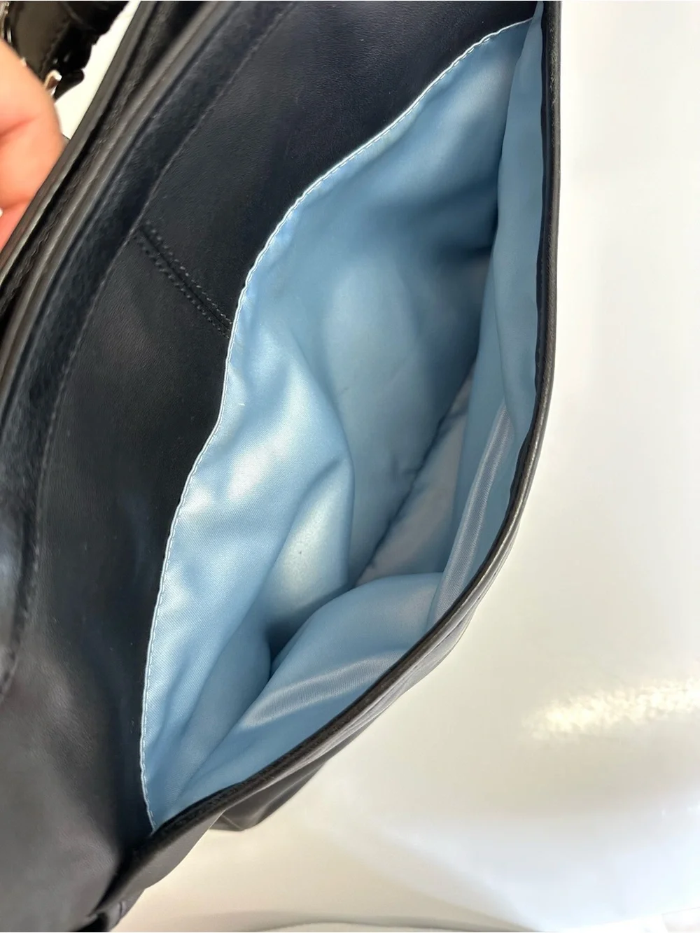 Coach black leather