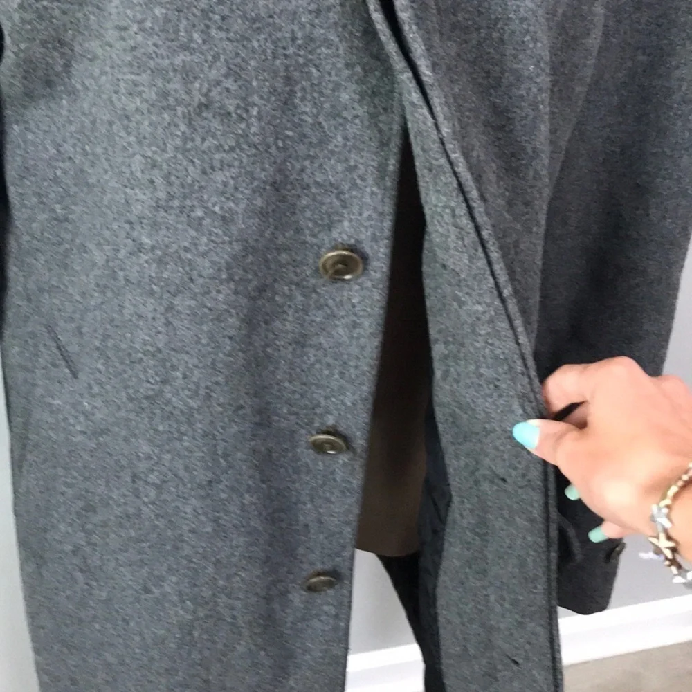 J. Crew Stadium Cloth Wool Gray Coat Medium