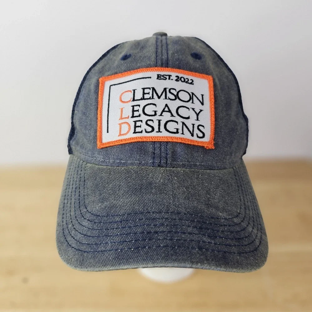 Clemson Legacy Designs Hat Mesh Snapback Adjustable Navy Blue Orange‎