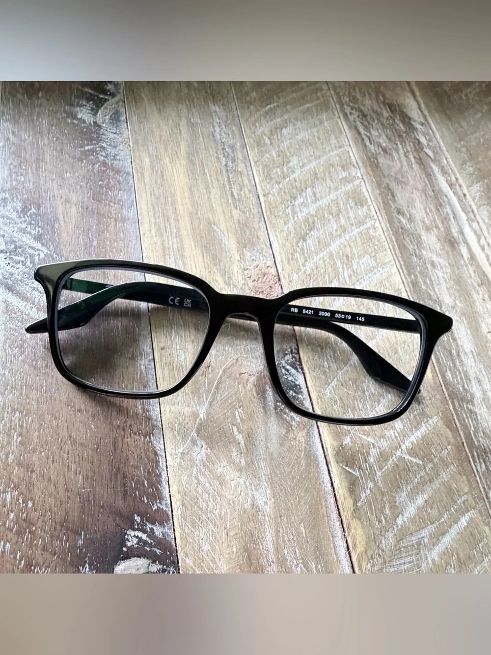 Ray-Ban Black Rectangular Eyeglasses 5421