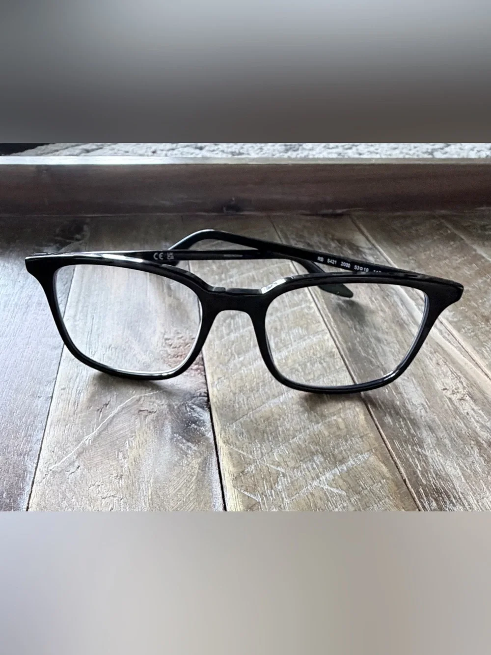 Ray-Ban Black Rectangular Eyeglasses 5421