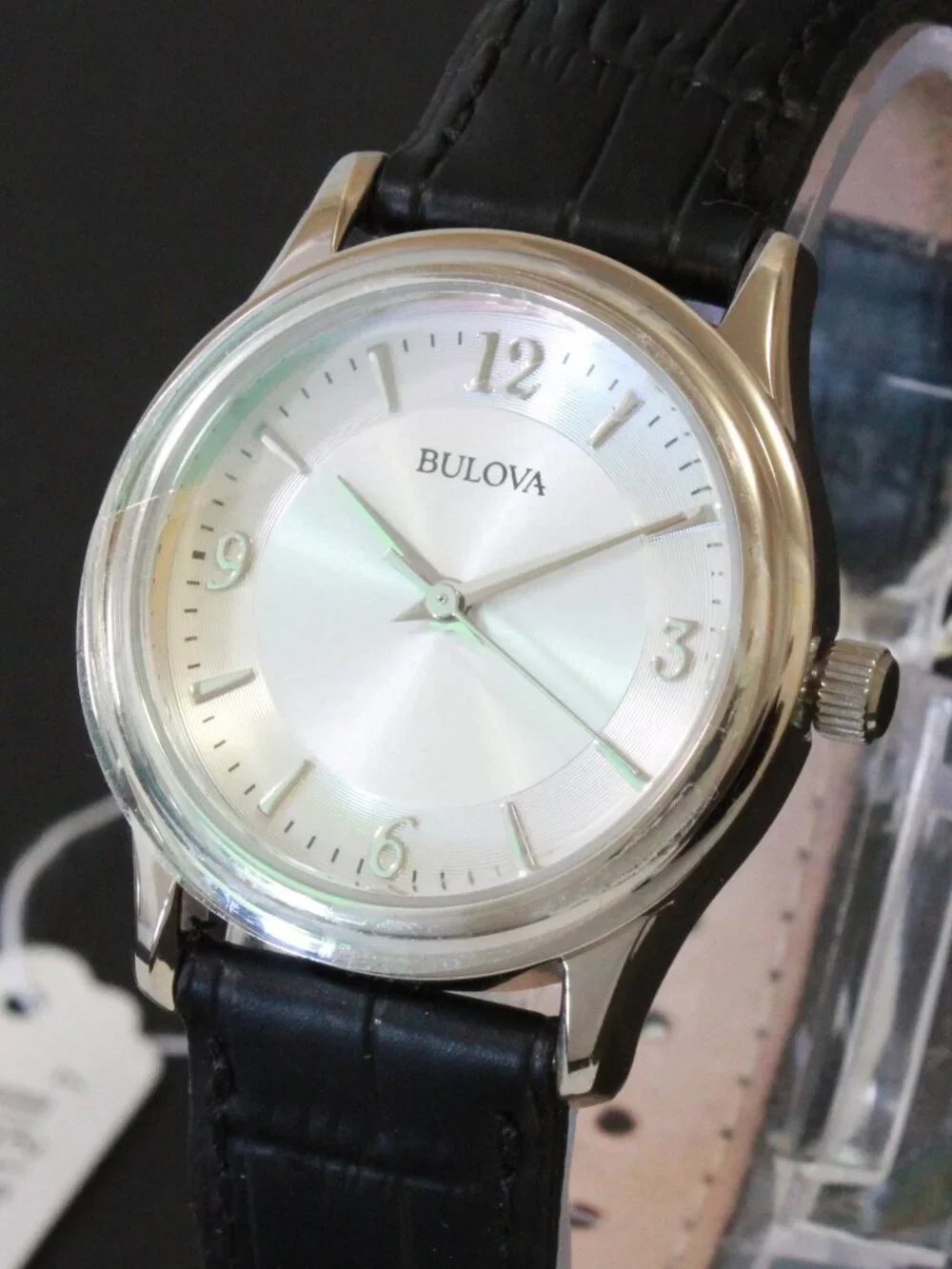 Bulova Ladies Corporate Dress Watch Black Leather 30mm