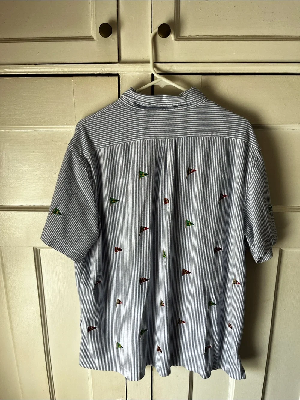 Ralph Lauren Hampton Knit Oxford Blue & White Nautical Flags - Men’s Size XXL