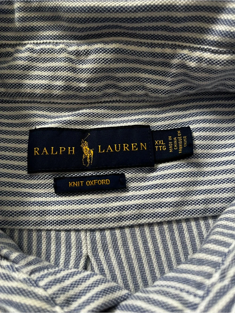 Ralph Lauren Hampton Knit Oxford Blue & White Nautical Flags - Men’s Size XXL