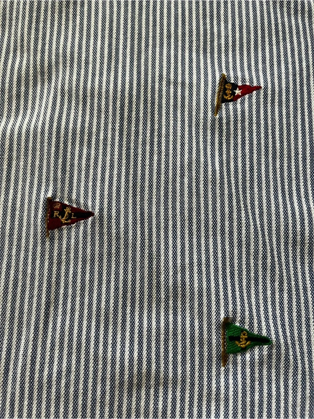 Ralph Lauren Hampton Knit Oxford Blue & White Nautical Flags - Men’s Size XXL