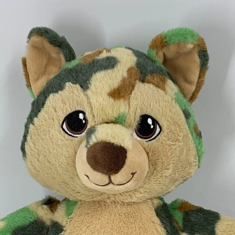 Build-A-Bear Great Wolf‎ Lodge Camo Wolf Plush Camouflage 2022 Stuffed Animal