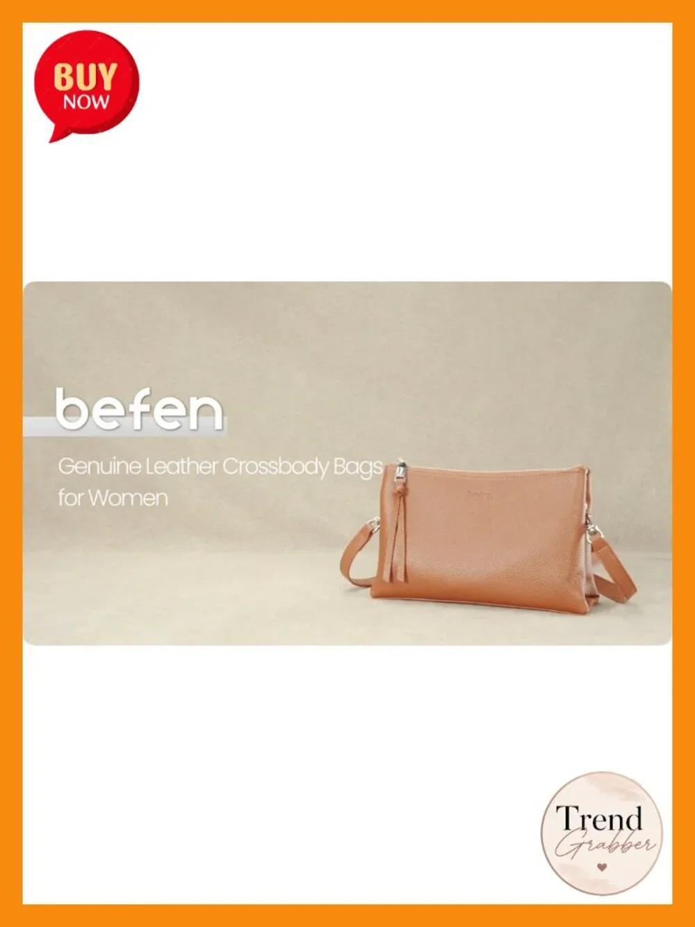Genuine Leather Crossbody Bag RFID Small Shoulder Purse