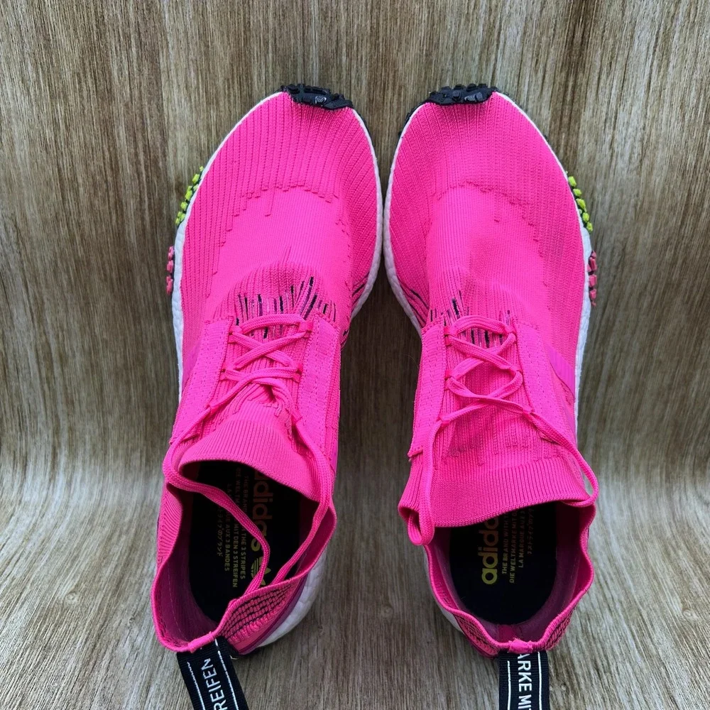 Adidas NMD Racer PK Men's Size 11 Solar Pink Primeknit Boost Sneakers CQ2442