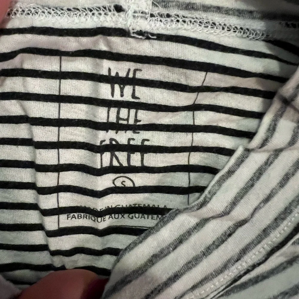 Free People We The Free Be Free Striped Tunic in Ivory & Black