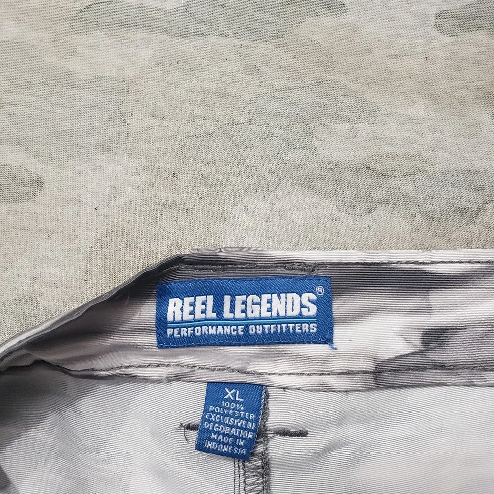 Reel Legends Shorts Mens XL Gray Cargo Pockets Fishing Outdoors Travel