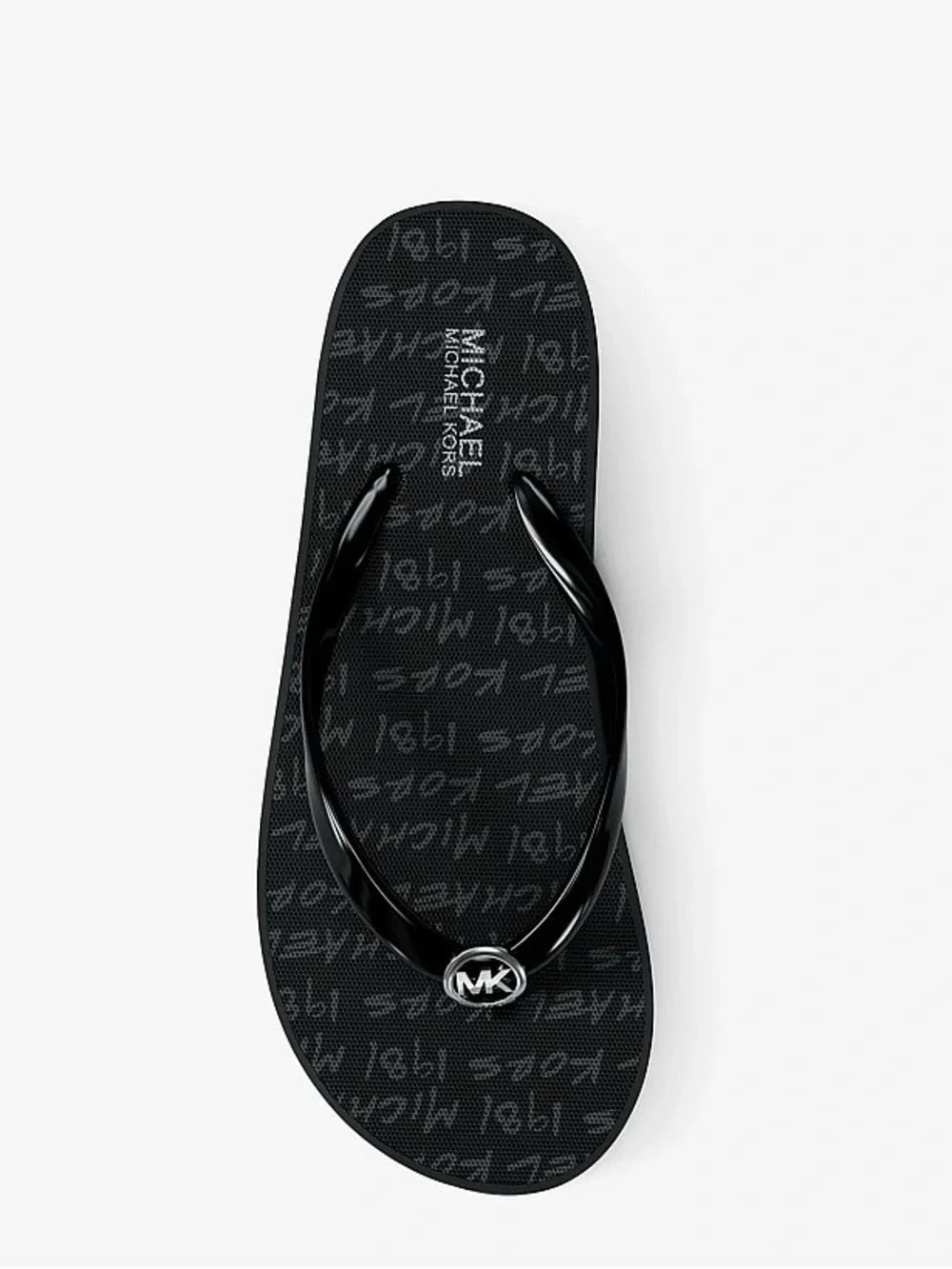 NWT Michael Kors Bedford Logo Flip Flop in Black, Size 11