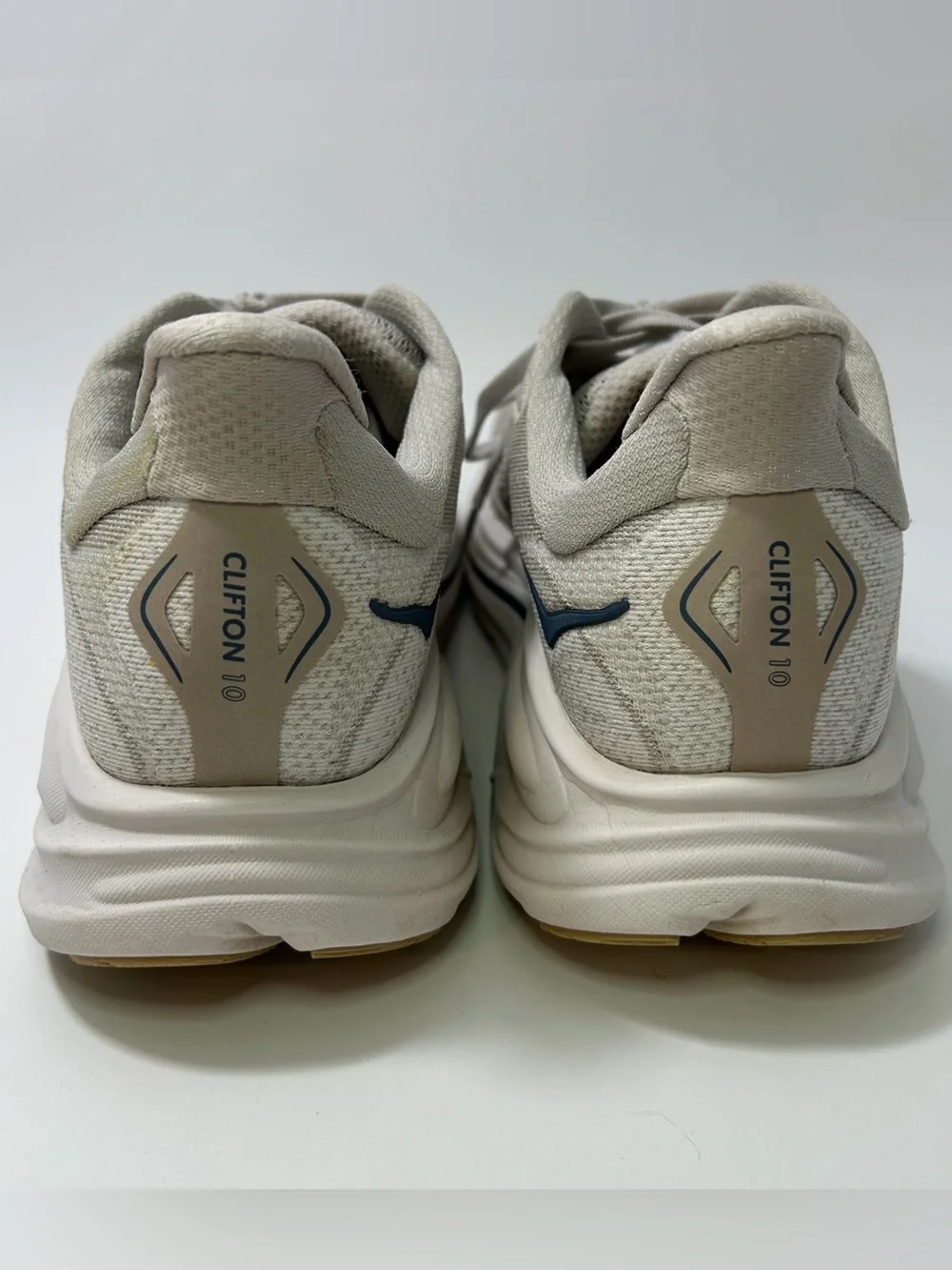 Hoka Neutral Running Sneakers in Beige and Navy