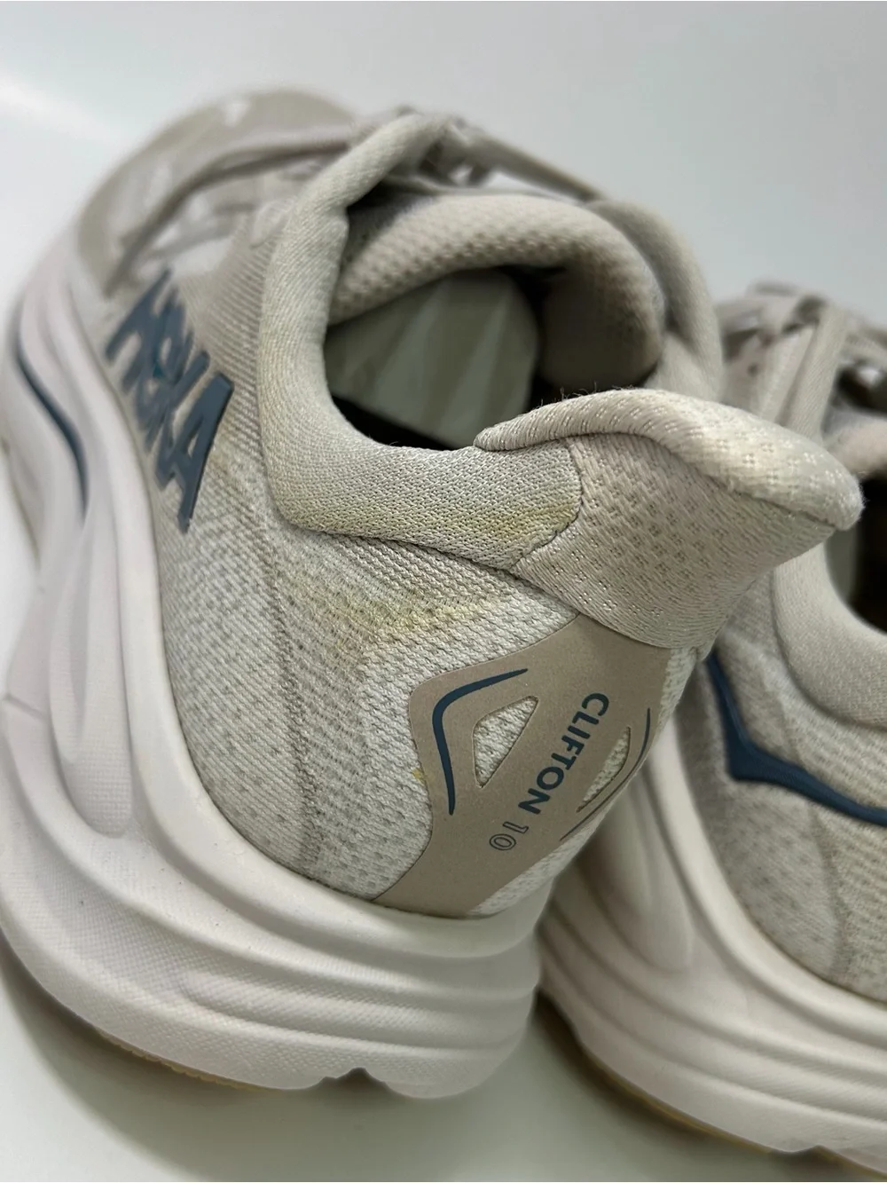 Hoka Neutral Running Sneakers in Beige and Navy