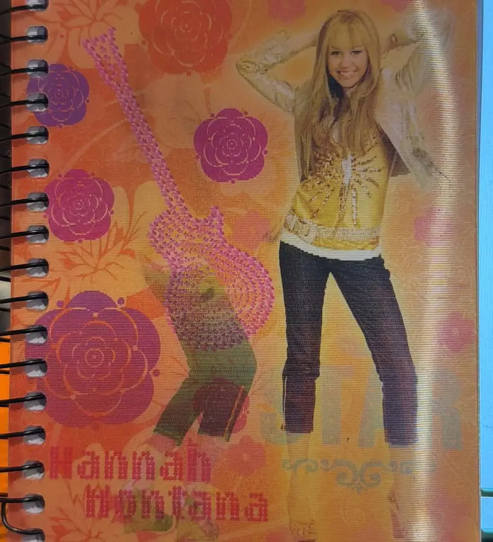 Hannah Montana holographic pocket size‎ Pink Spiral Notebook Ruled Line Disney