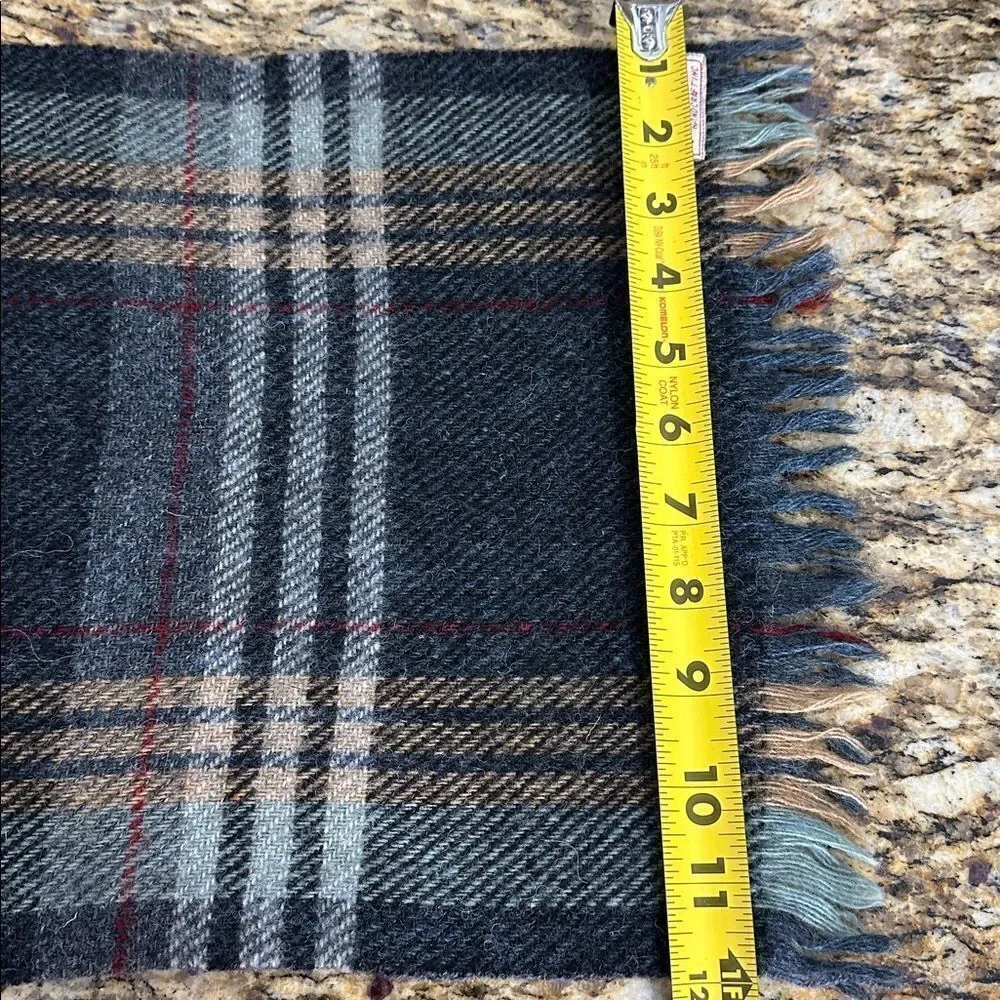 Handcraft Inc Vintage Plaid Scarf Woven In Scotland Of Shetland Wool